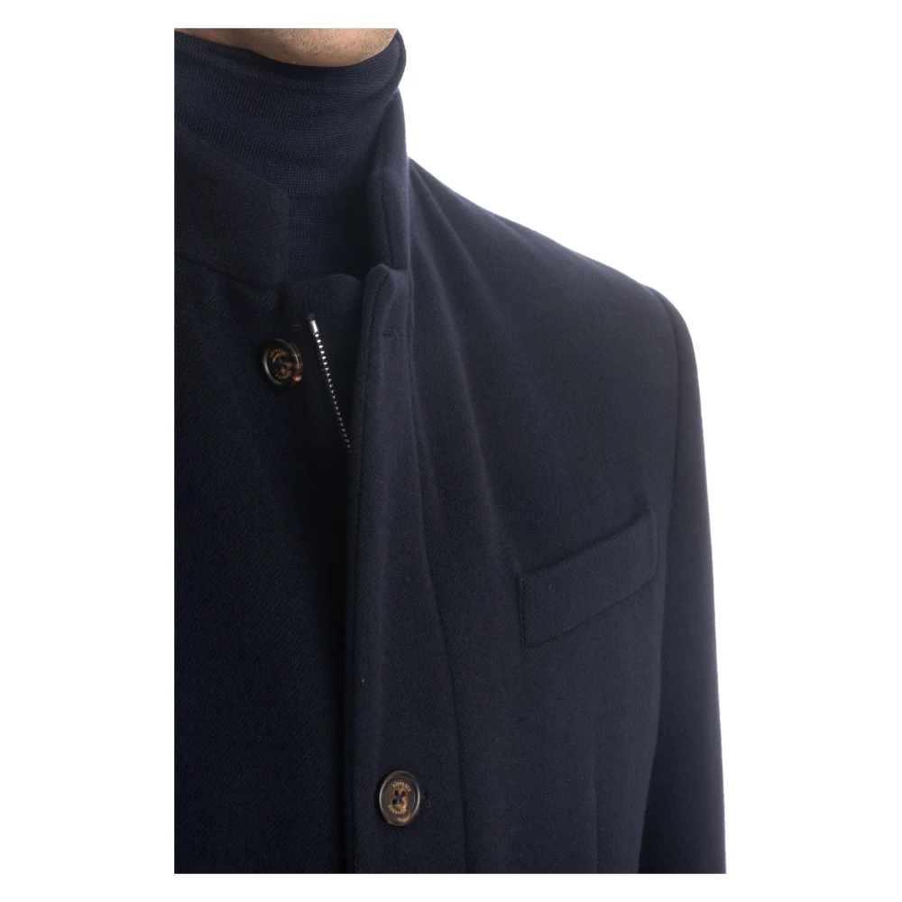 Eleventy Blauwe Dubbele Ritsjas Blue Heren