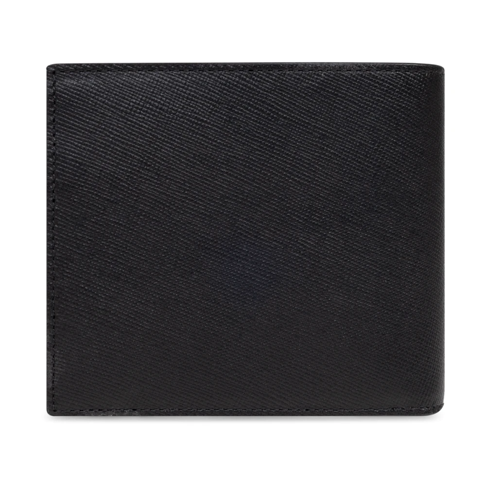 Paul Smith Leren portemonnee met logo Black Heren