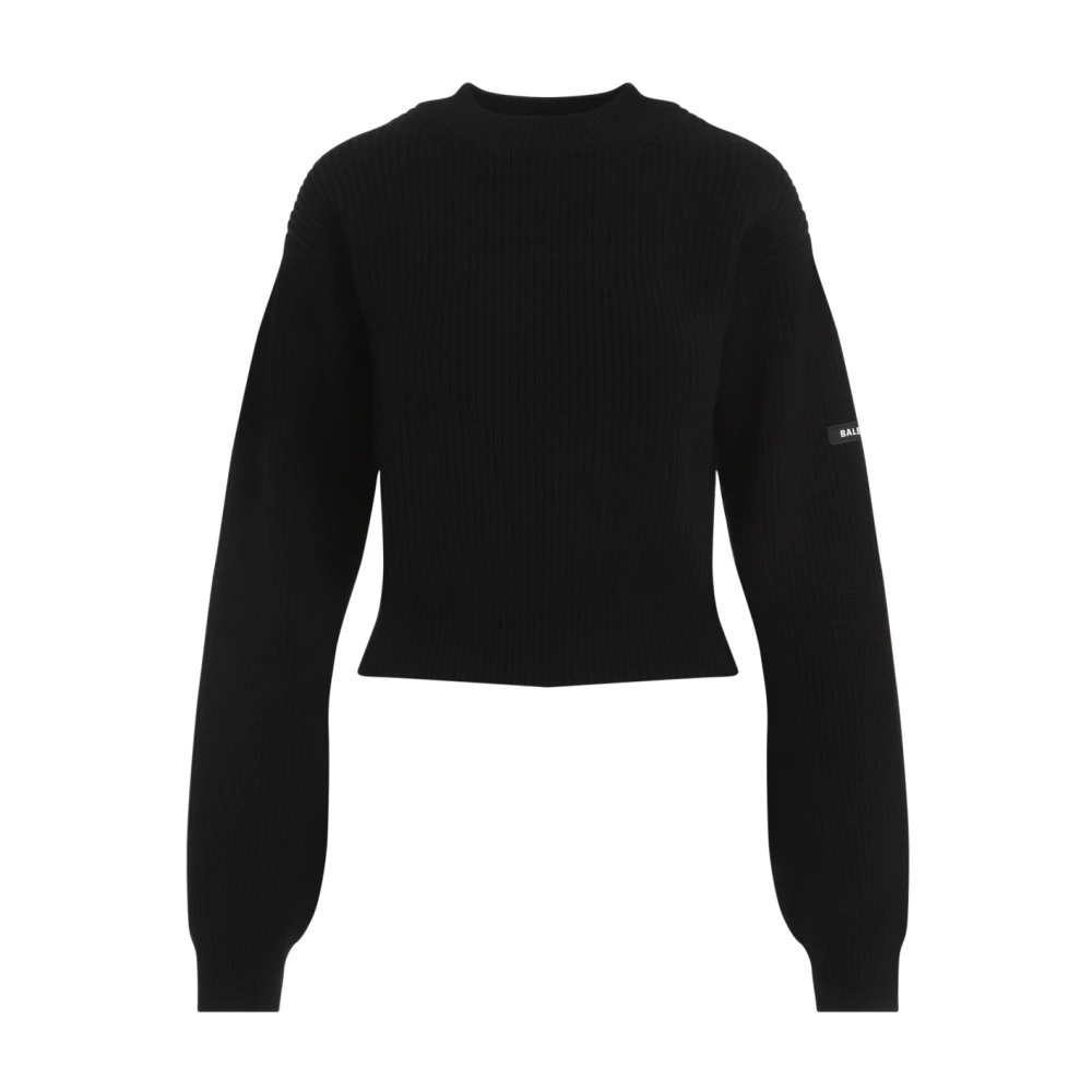 Balenciaga Zwarte wollen trui Black Dames