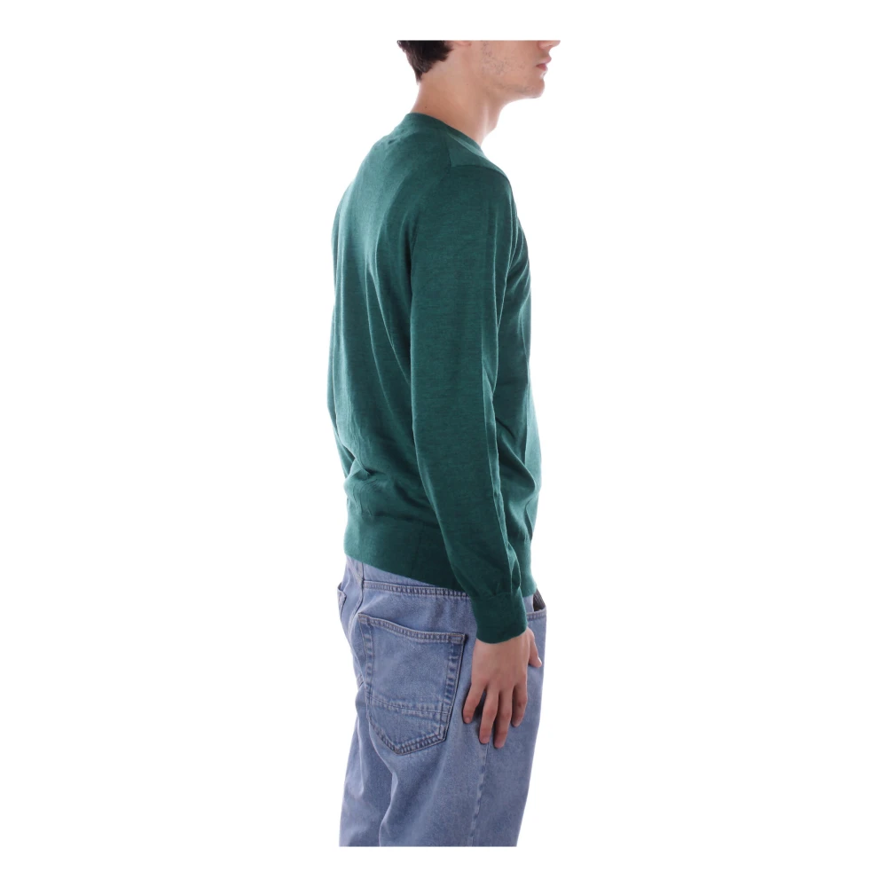 Saint Barth Groene Logo Front Sweater Green Heren