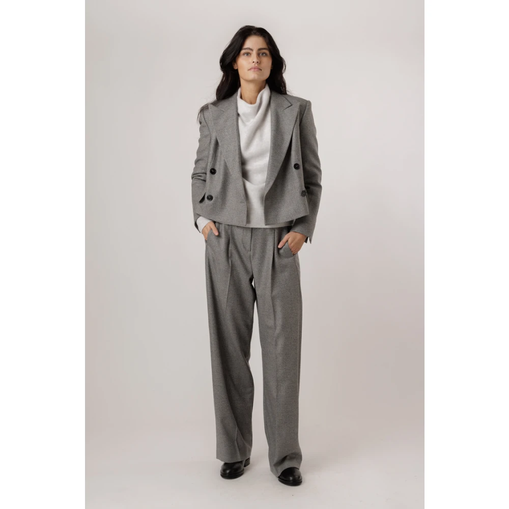 Windsor Geknipte Wollen Blazer Middengrijs Gray Dames