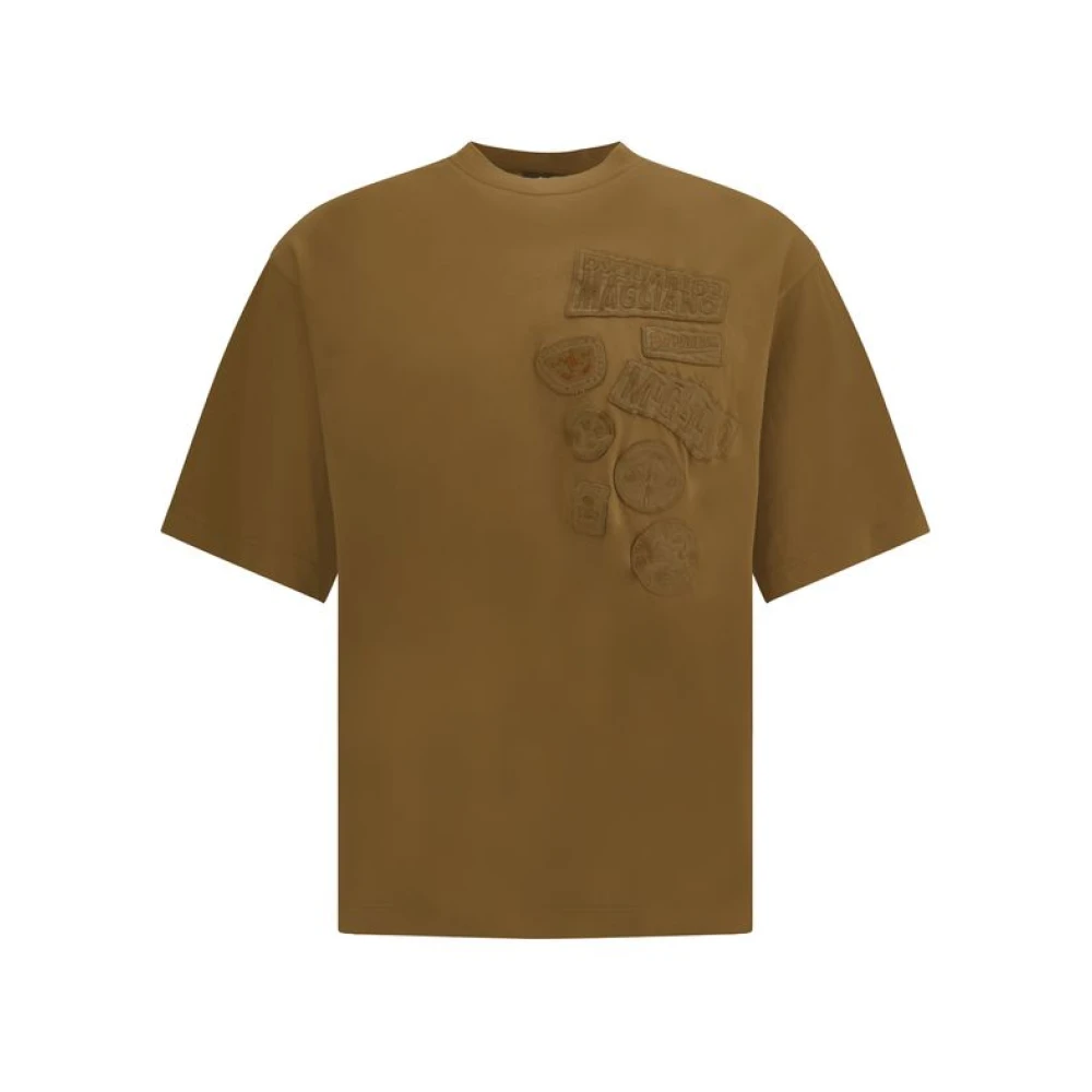 Dsquared2 Men's Brown Embroidered Patches T-Shirt