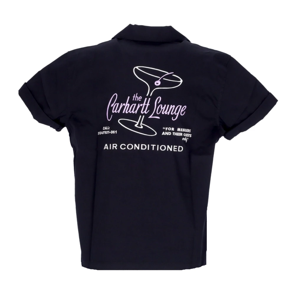 Carhartt WIP Zwarte Lounge Shirt met Borduursel Black Heren