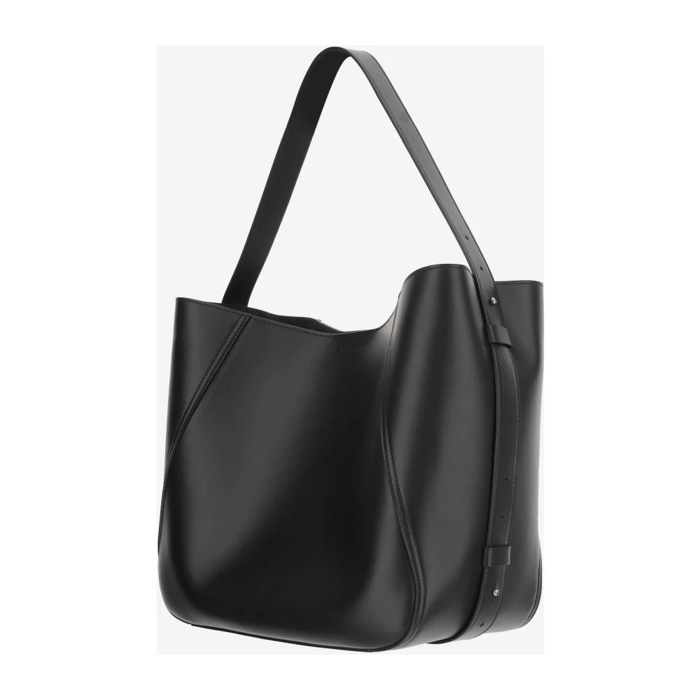 Armarium Zwarte lamsvacht leren tote tas Black Dames