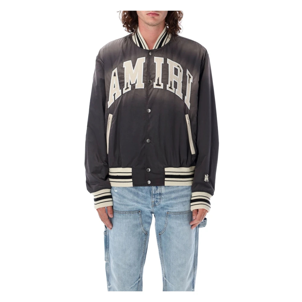 Amiri Zwarte Sun Faded Bomberjack Black Heren