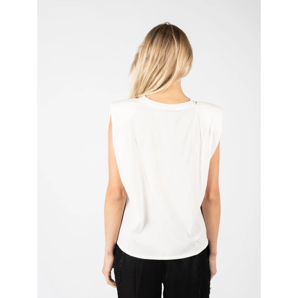 pinko Casual Ronde Hals T-shirt White Dames