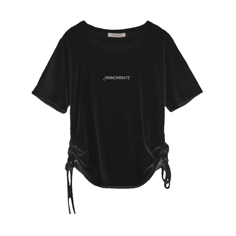Hinnominate Black Cotton Tops & T-Shirt Black Dames