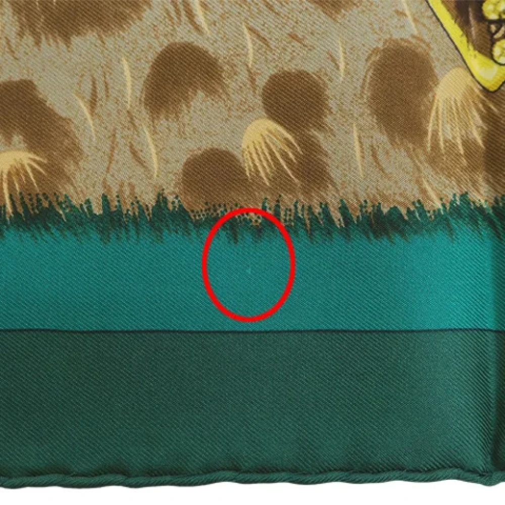 Hermès Vintage Pre-owned Silk scarves Green Dames