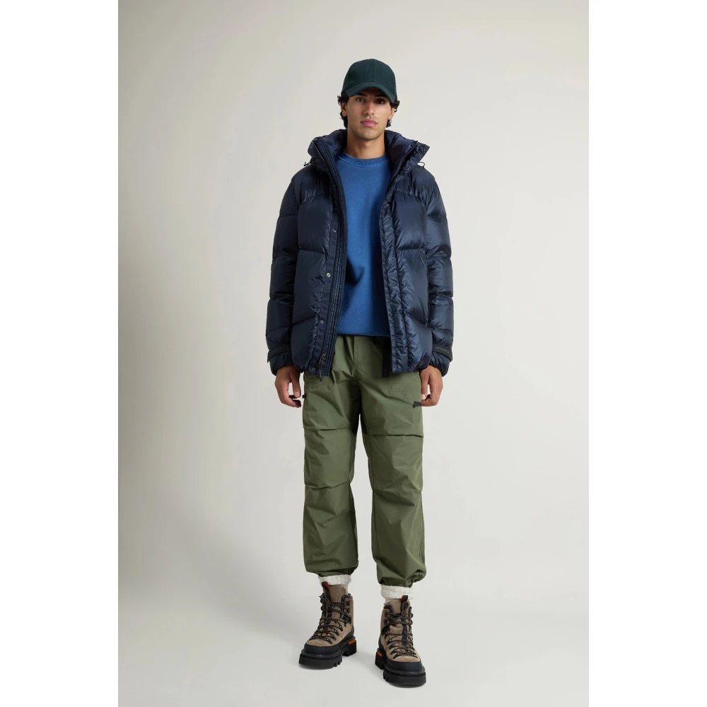 Woolrich Pertex Quantum Gewatteerde Eendendonsjas Blue Heren