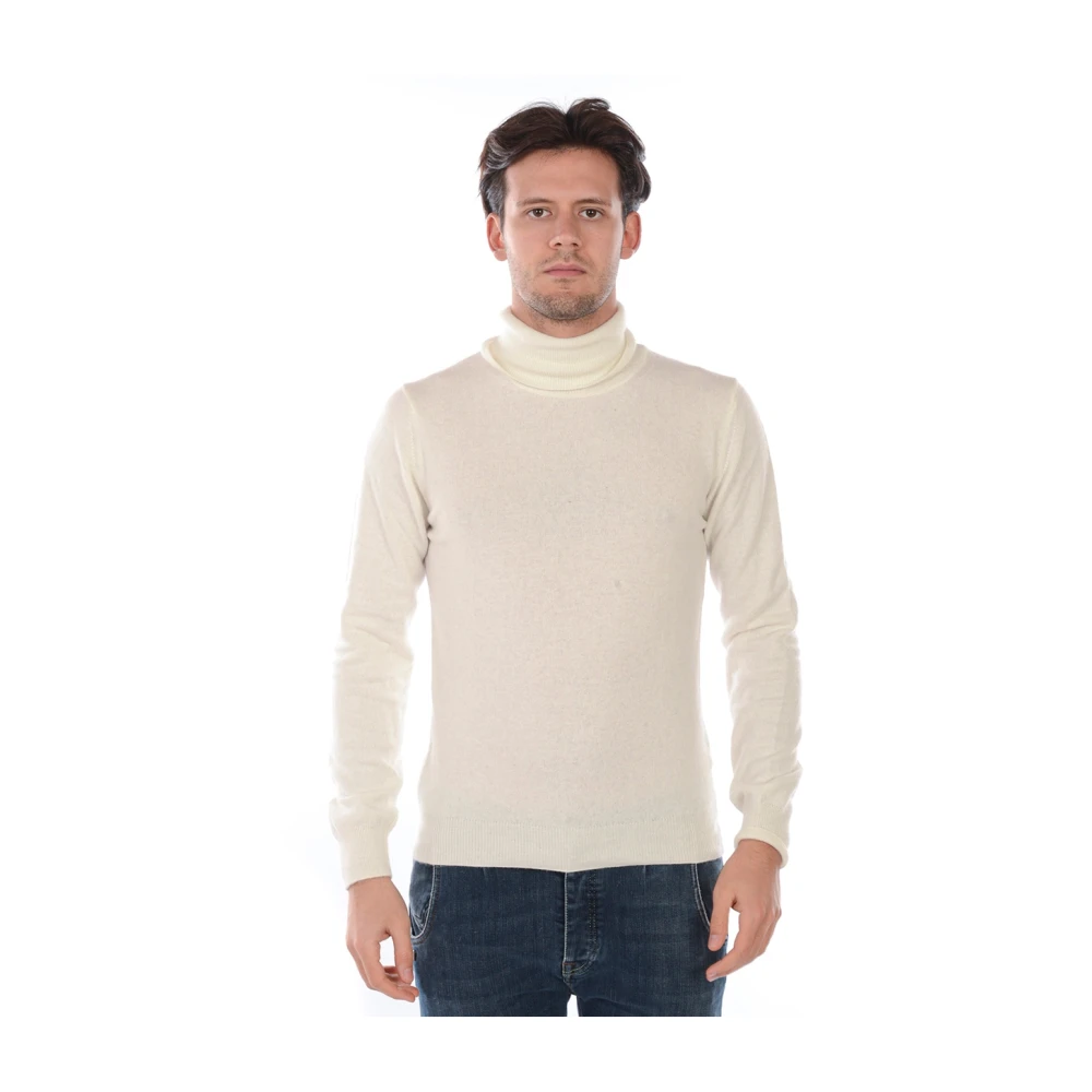 Daniele Alessandrini Geribbelde Sweater Pullover White Heren