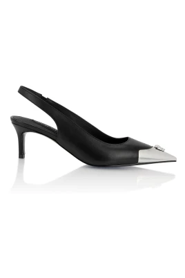 Skull Strass Slingback Pumps