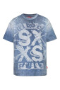 t-shirt-a-cotes-bleu-avec-imprime-polos