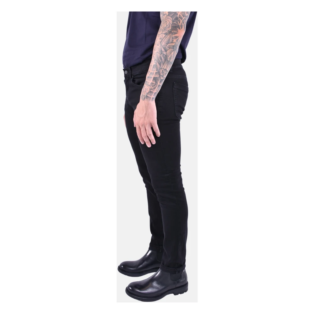 Dondup Skinny Fit Zwarte Stretch Jeans Black Heren