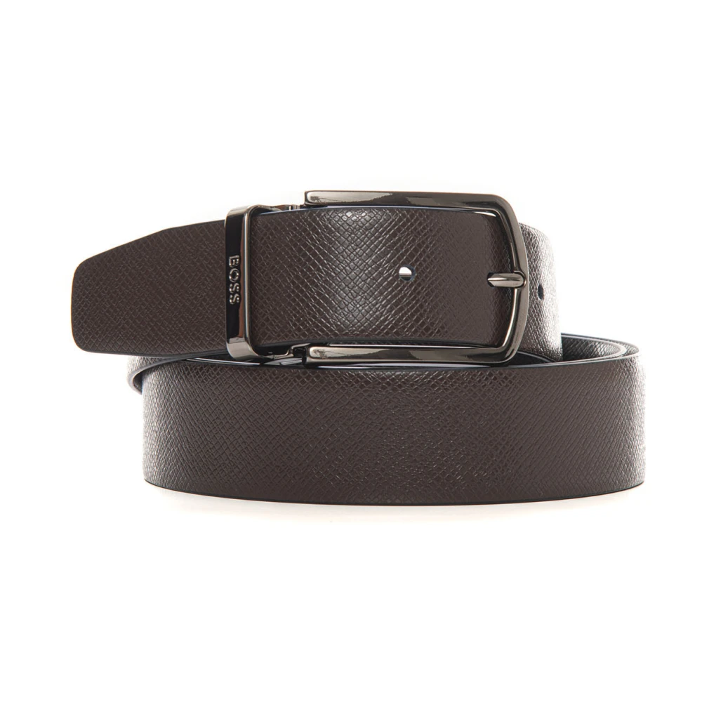 Boss Reversibele riem Black Heren