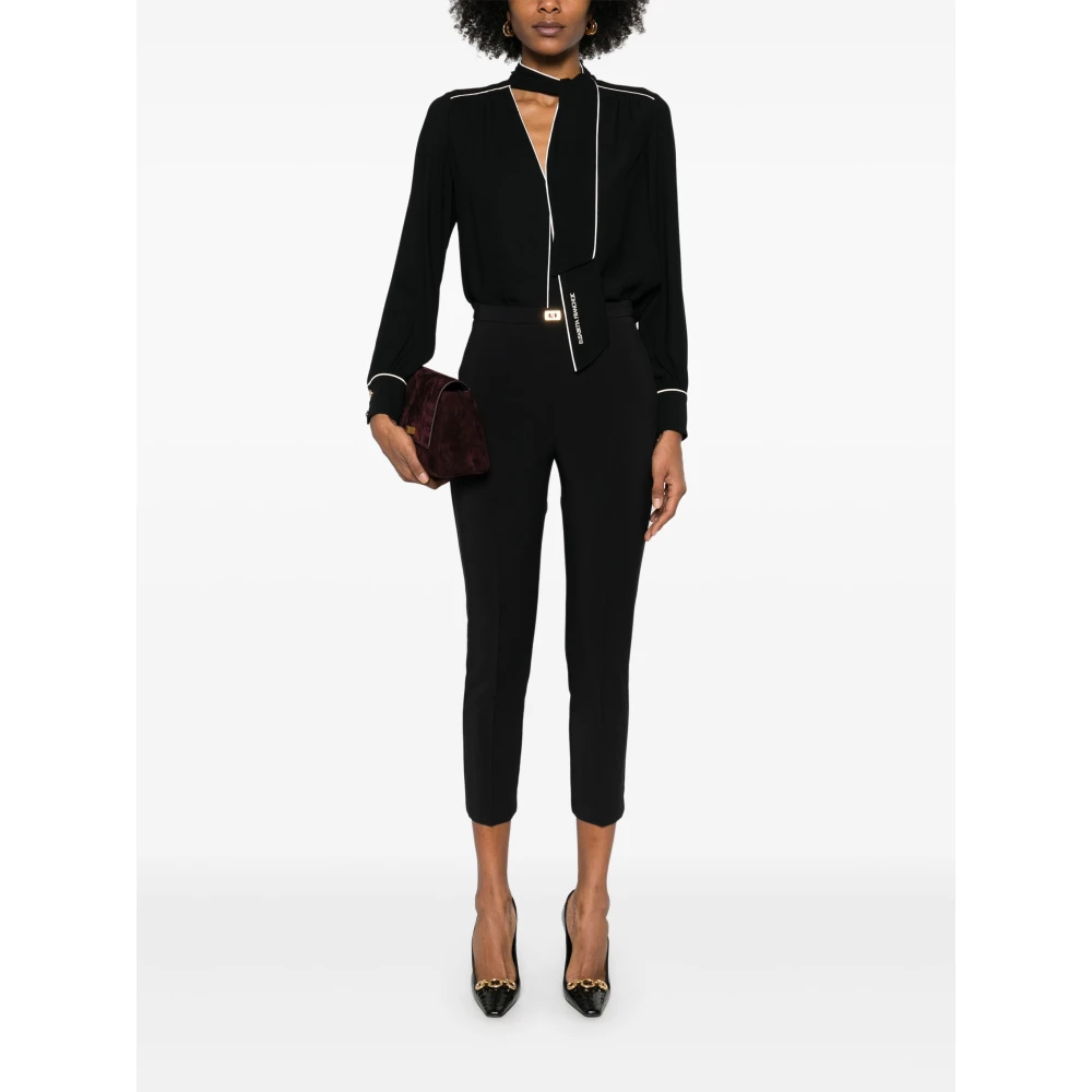 Elisabetta Franchi Zwarte Broek 110 Black Dames