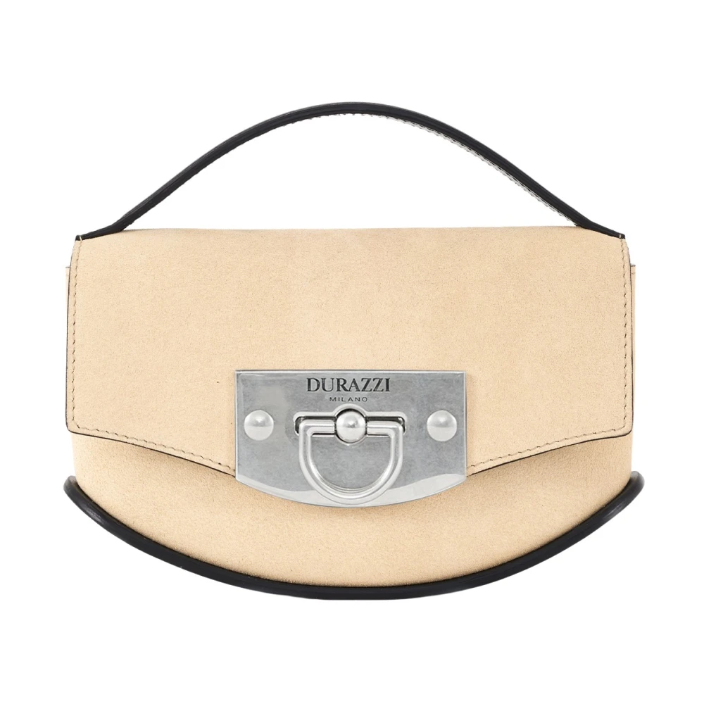 Durazzi Milano Swing Mini Beige Kalfsleren Tas Beige Dames