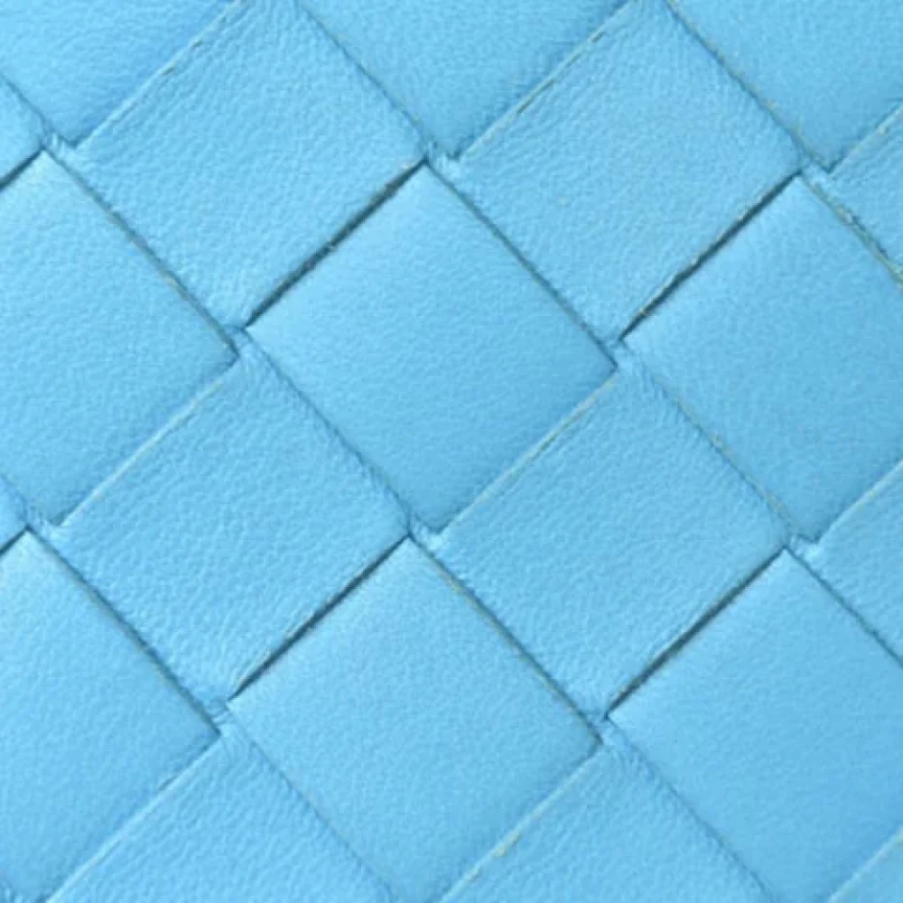 Bottega Veneta Vintage Pre-owned Leather wallets Blue Dames