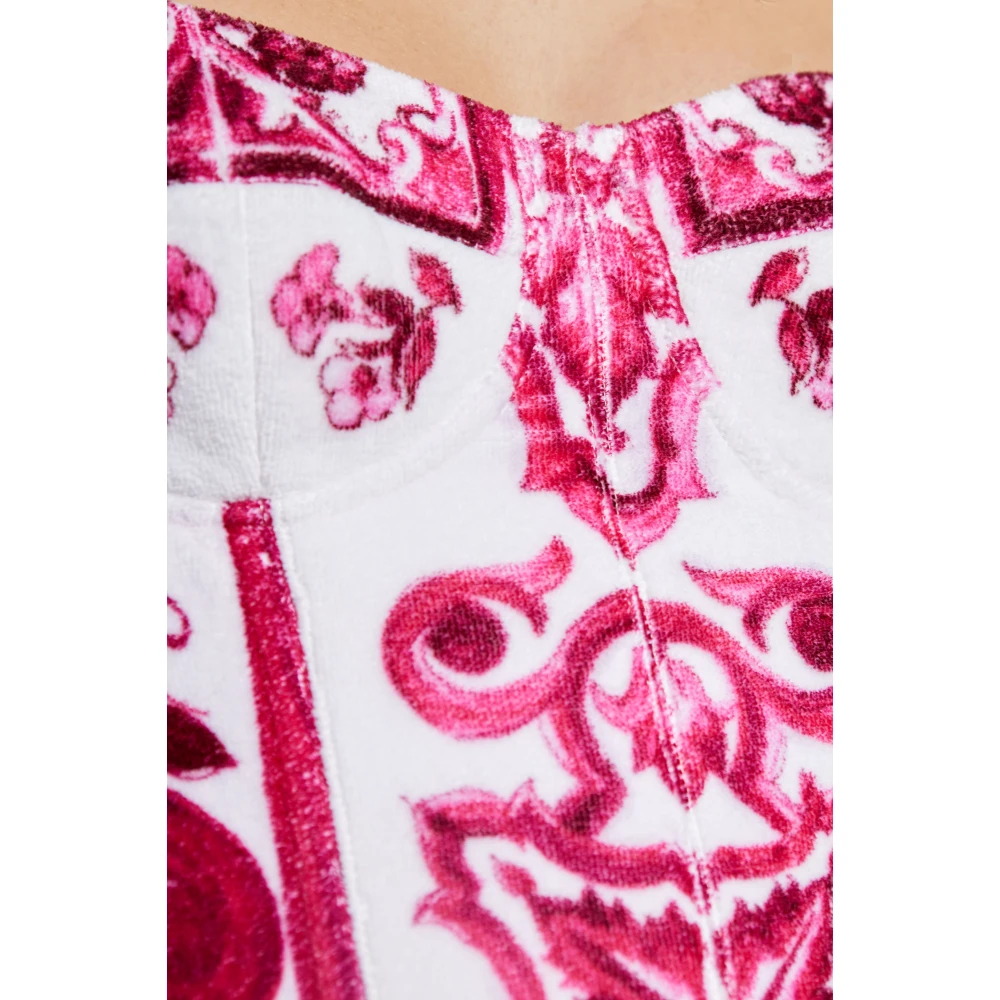 Dolce & Gabbana Jurk met Majolica patroon Pink Dames