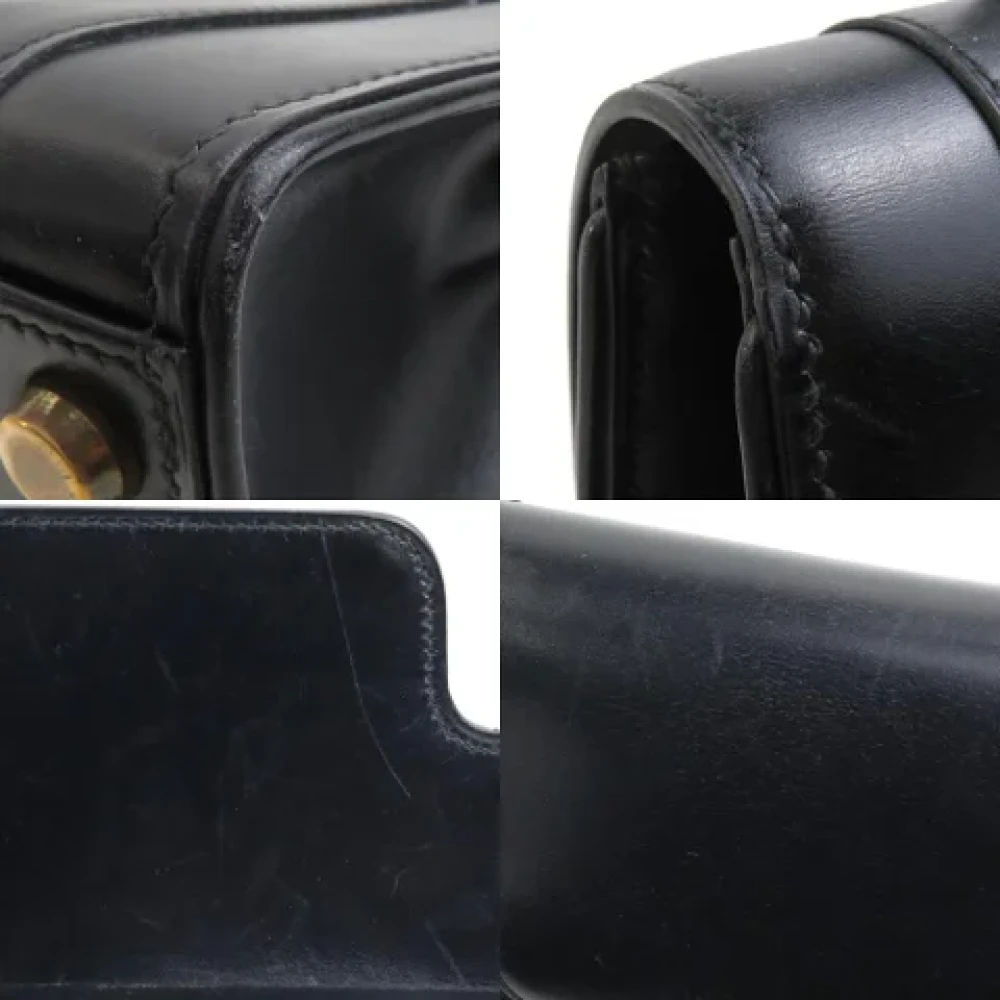 Hermès Vintage Pre-owned Leather handbags Black Dames