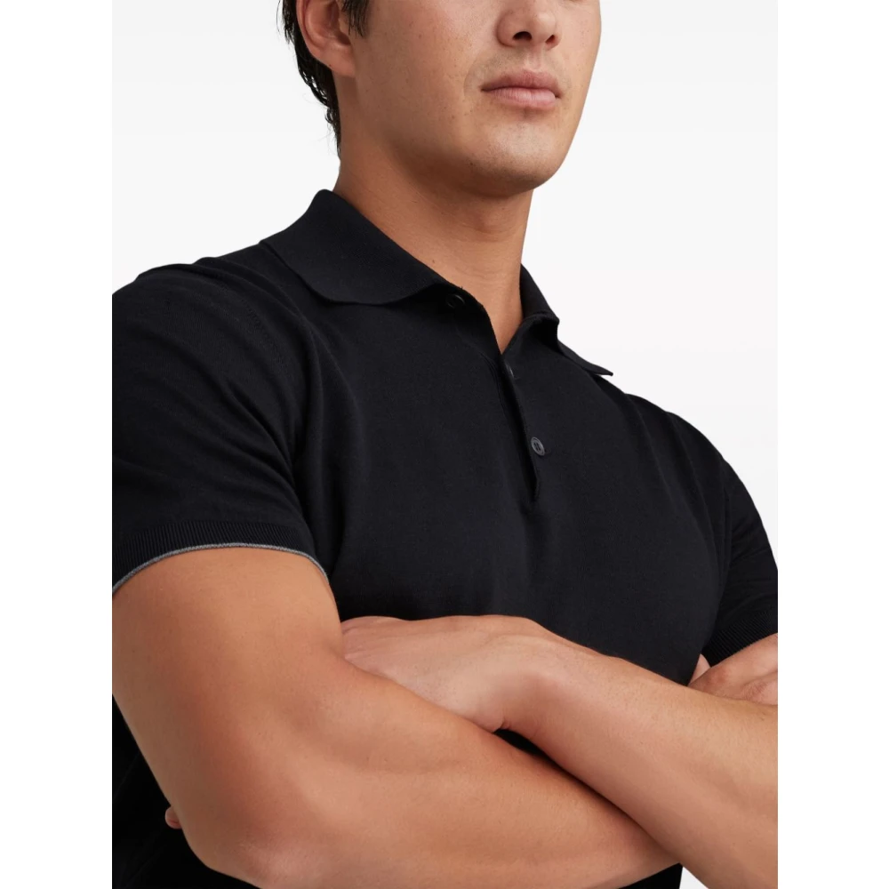 BRUNELLO CUCINELLI Stijlvolle T-shirts en Polos Black Heren