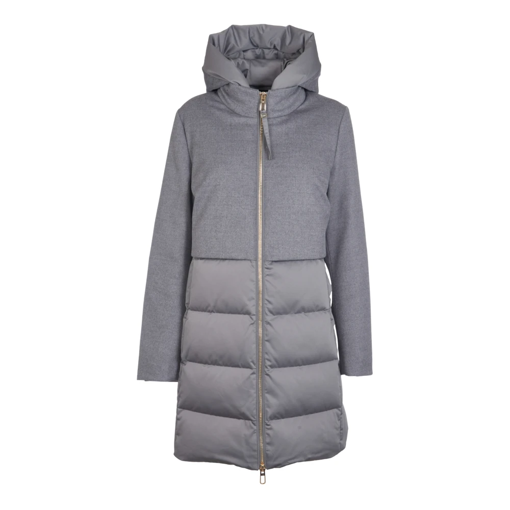 Duno Lange Grijze Jas Gray Dames