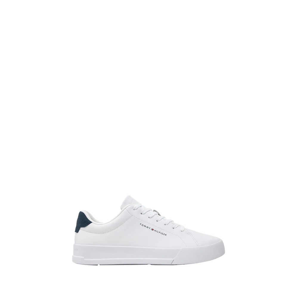 Tommy Hilfiger Men's White Sneakers, 11 Uk, Trainers Stylish Comfortable