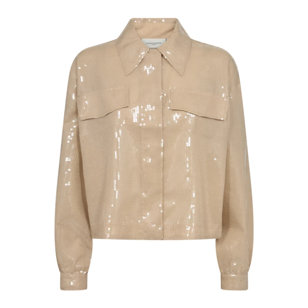 Copenhagen Muse Paillet Trucker Jas Warm Sand Beige Dames
