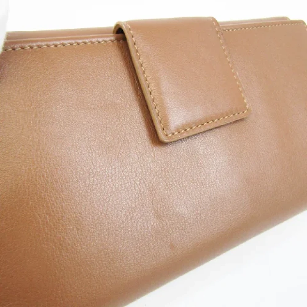 Bvlgari Vintage Pre-owned Leather wallets Brown Dames