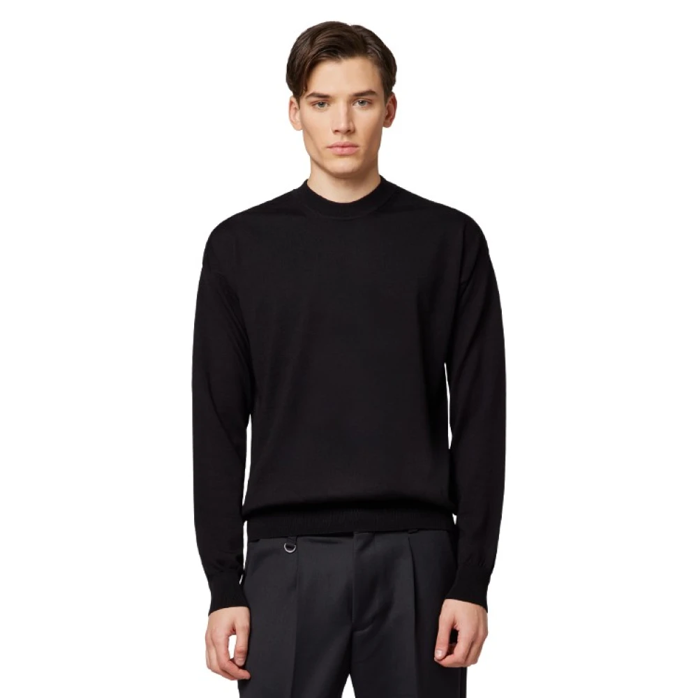 Alpha Studio Mannelijk Zwart Truien & Vesten Heren, M, Maglia Girocollo
