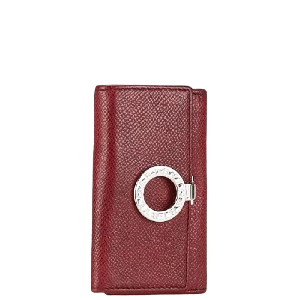 Bvlgari Vintage Pre-owned Leather key-holders Red Dames