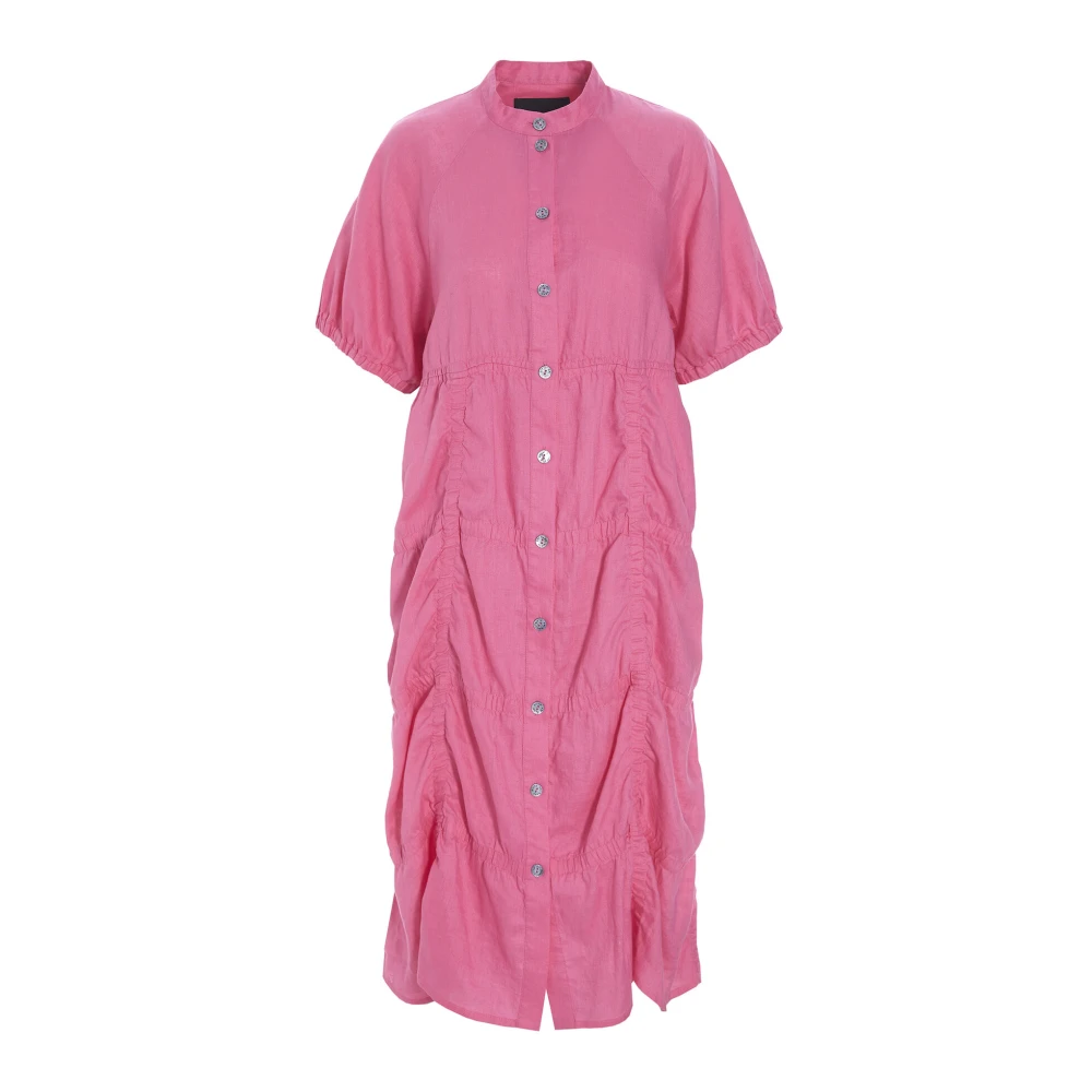Bitte Kai Rand Luchtige Linnen Jurk Bubble Gum Pink Dames