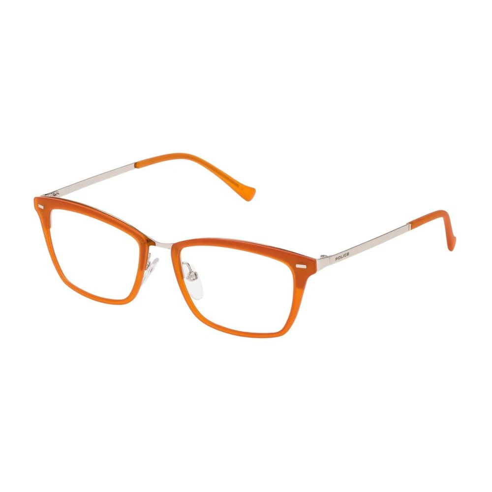 Police Bicolor Metalen Frames met Palladium Wijzerplaat Orange Dames