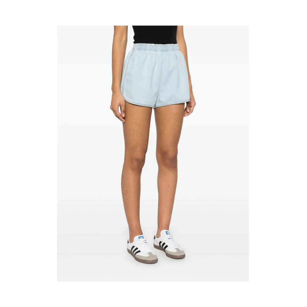 Lois Blauw Elastische Taille Logo Stiksels Blue Dames