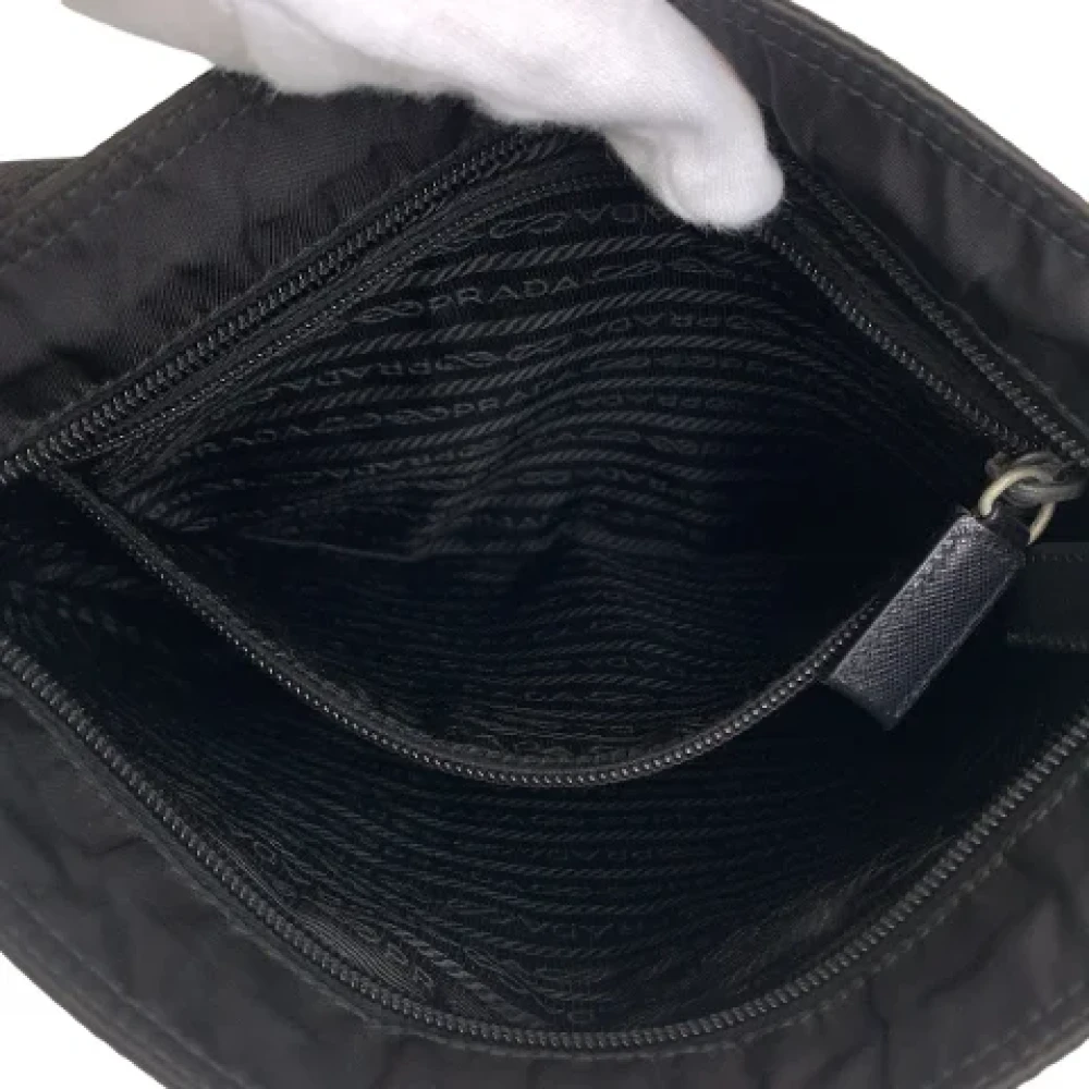 Prada Vintage Pre-owned Canvas prada-bags Black Dames