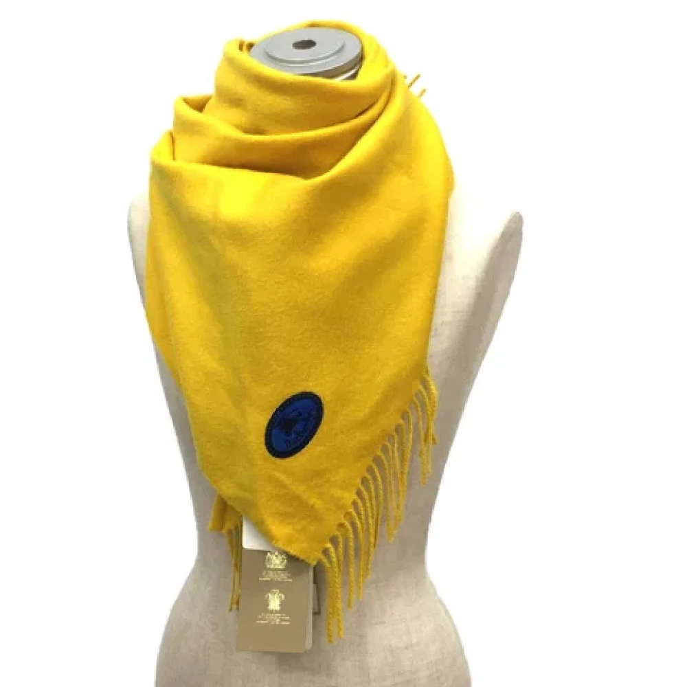 Burberry Vintage Pre-owned Cashmere scarves Yellow Dames