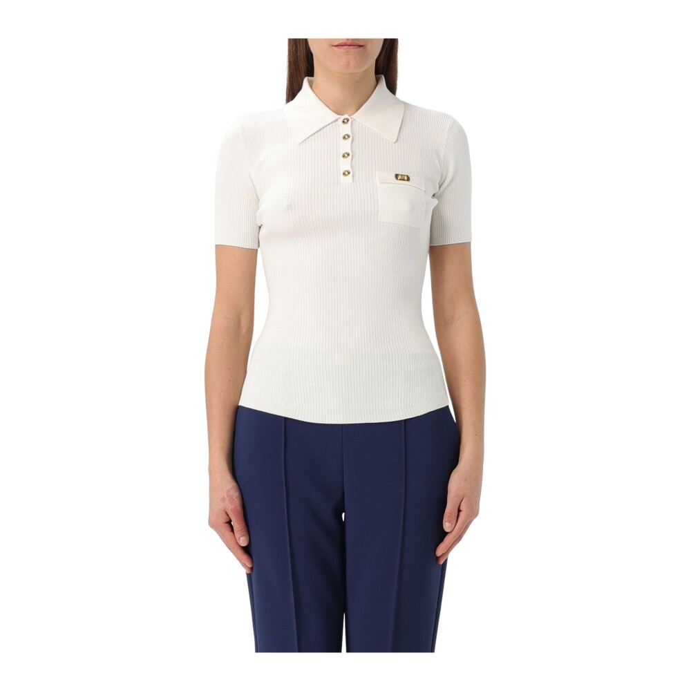 Tシャツ・カットソー ELISABETTA FRANCHI Woman Polo Shirt White MK63B 360 Women's T-shirts: elegant, longline or with short sleeves