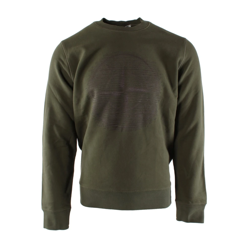 Stone Island Groene Katoenen Heren Trui Green Heren