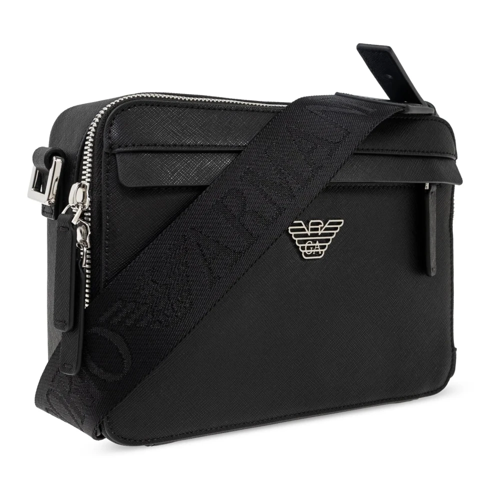 Emporio Armani Zwarte Crossbodytas voor Mannen Black Heren