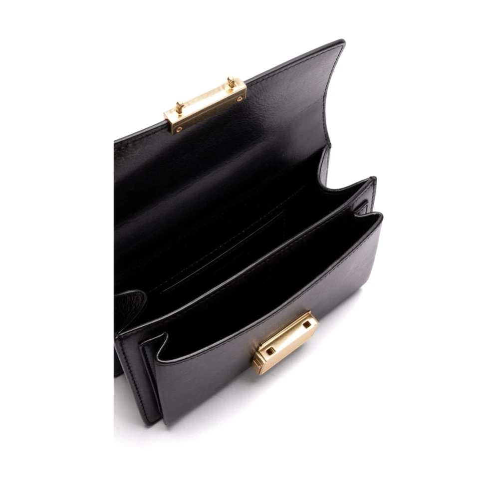 Golden Goose Zwarte Venezia Kleine Leren Tas Black Dames