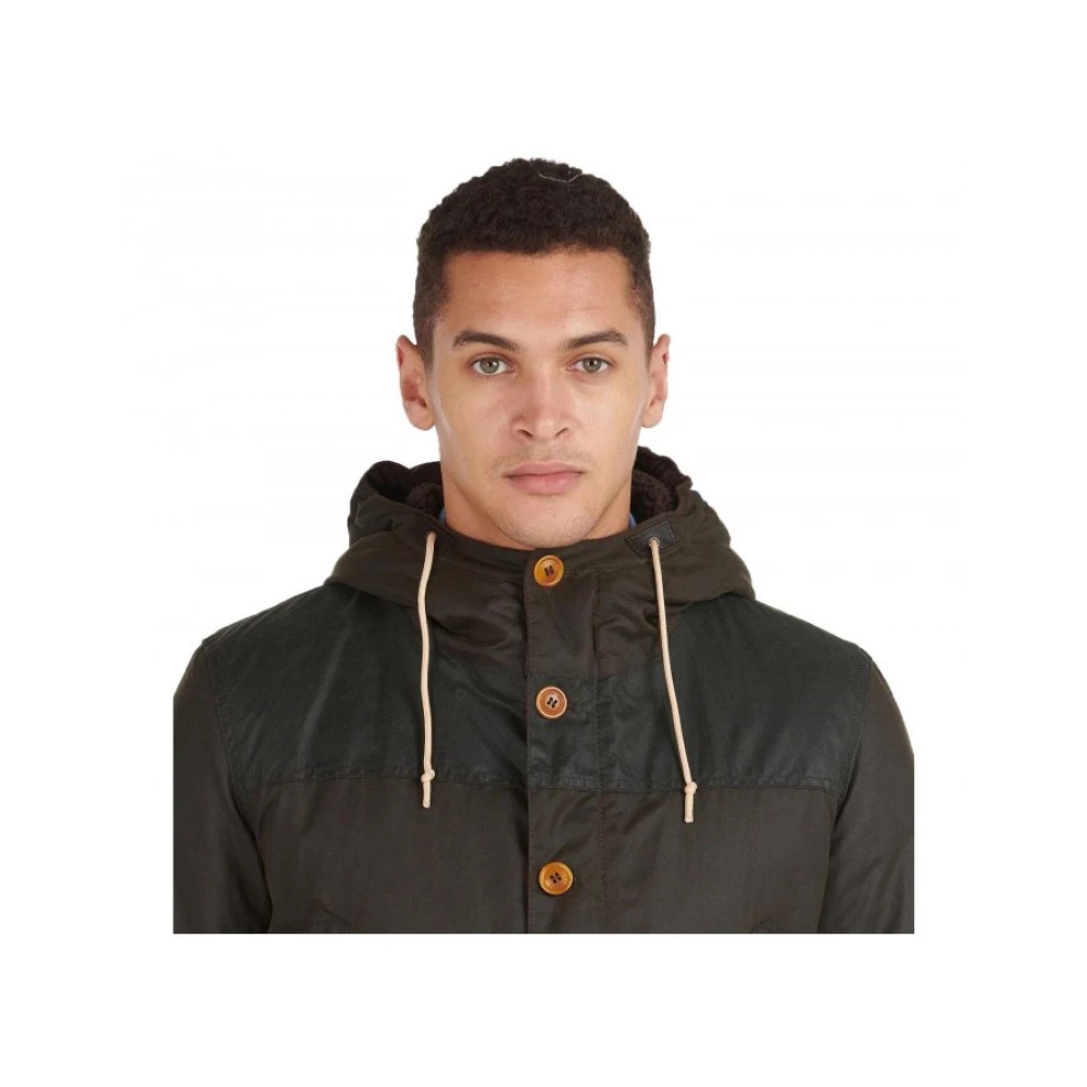 Barbour Gewaxte Katoenen Parka Game Olijf Green Heren