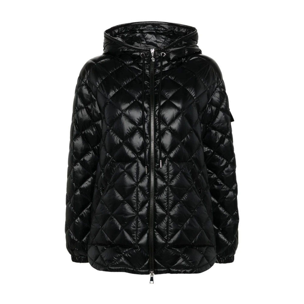 Moncler Diamantquiltad huva dunjacka Black, Dam