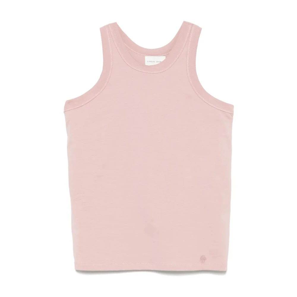 Loulou Studio Mouwloze Katoenen Top Pink Dames