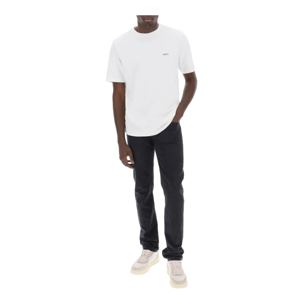 Autry Logo Label T-Shirt van puur katoenen jersey White Heren