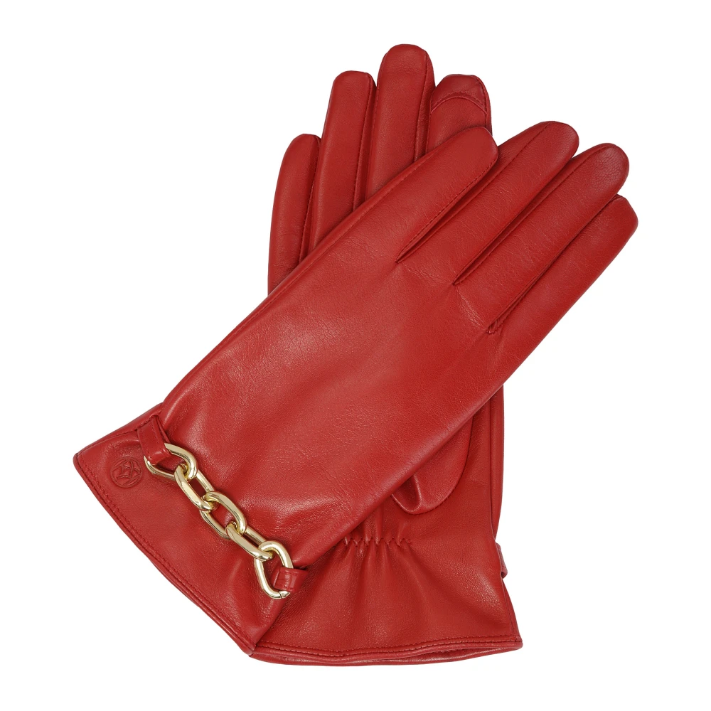 Kazar Elegante rode handschoenen met sieradenversiering Red Dames