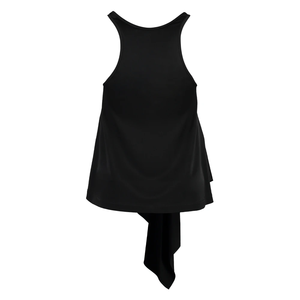 Stella Mccartney Jersey Top met Gerimpelde Zoom Black Dames