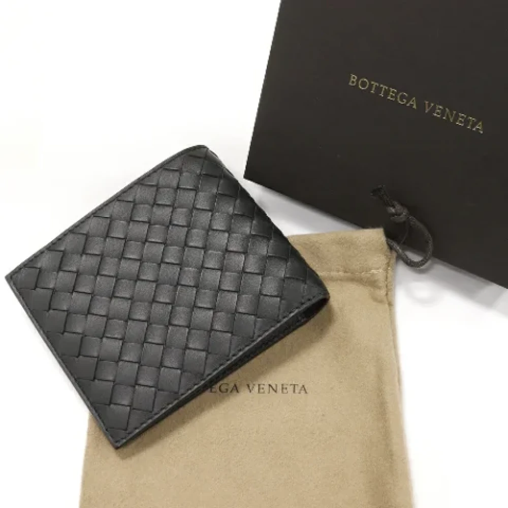 Bottega Veneta Vintage Pre-owned Leather wallets Black Dames