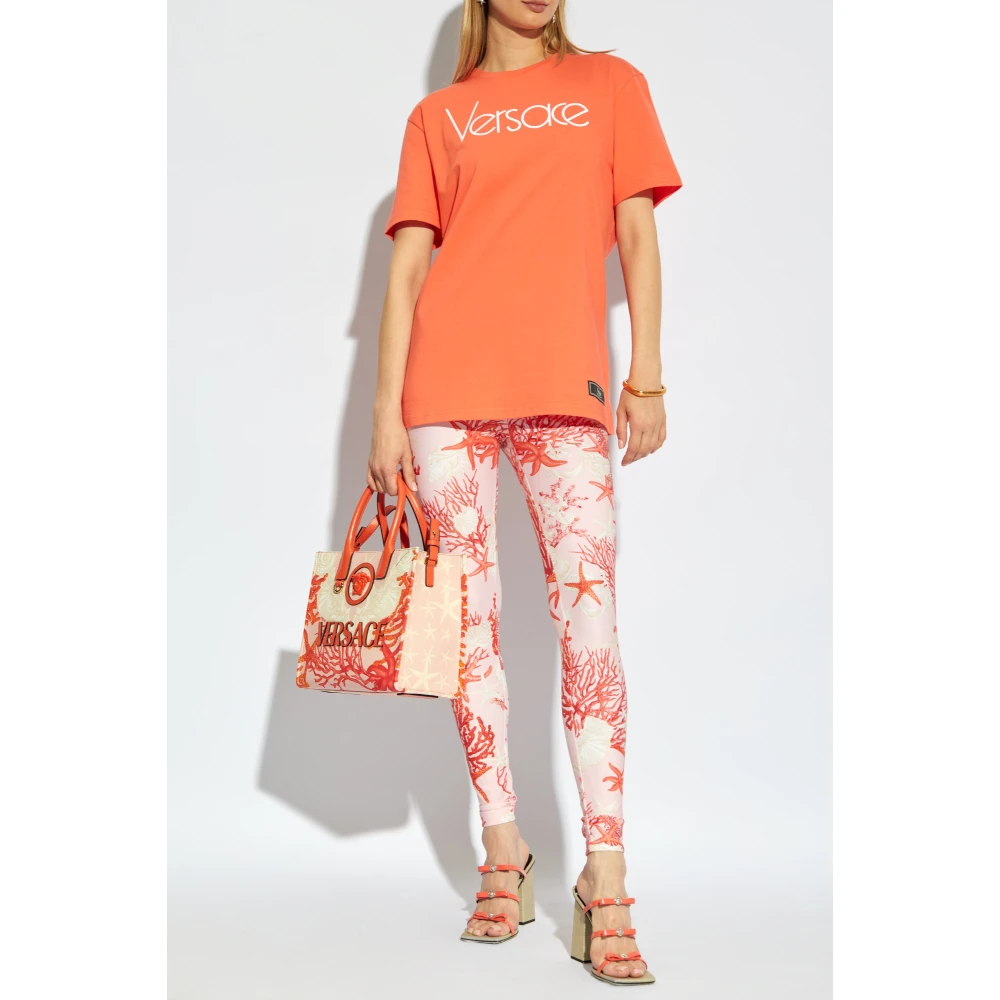 Versace Leggings met Barocco Sea print Multicolor Dames