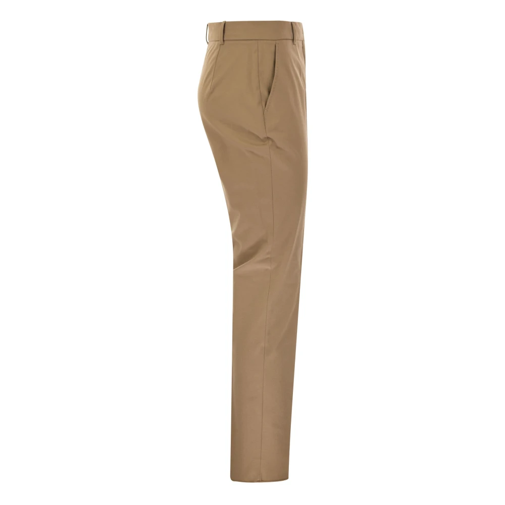 Max Mara Studio Slim-fit Trousers Brown Dames