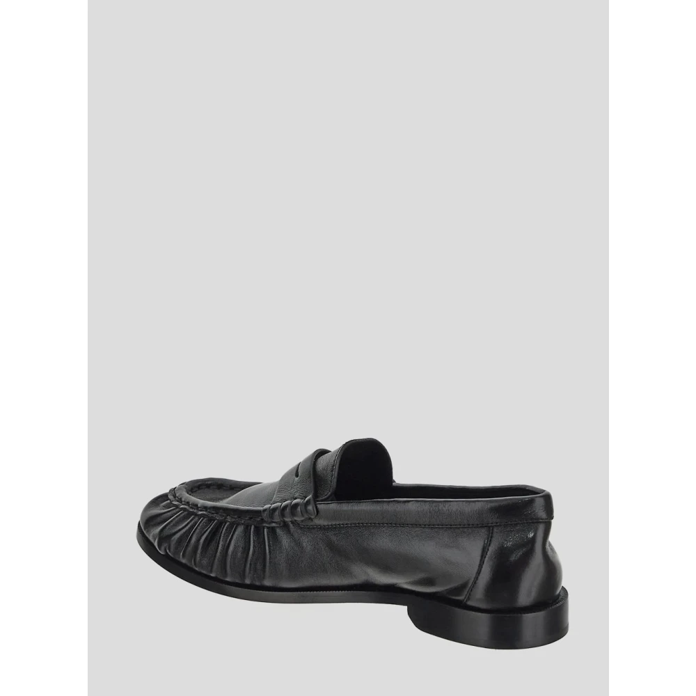 Saint Laurent Leren Penny Slipper Loafer Black Heren