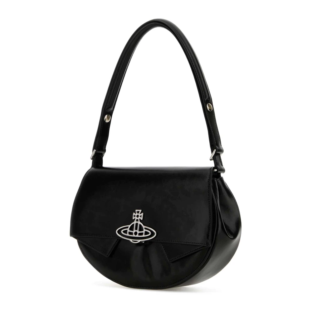 Vivienne Westwood Sadie Schoudertas van Zwart Leer Black Dames